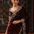 Maroon bloue piece with embroidred saree
