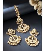 Aheli traditional jewellery kundan and pearl maang tikka earring set for women