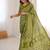 Green bloue piece with cotton printed saree