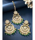 Aheli traditional jewellery kundan and pearl maang tikka earring set for women