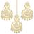 Aheli traditional jewellery kundan pearl maang tikka earring cz set for women