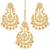Aheli traditional jewellery kundan pearl maang tikka earring set for women