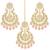 Aheli traditional jewellery kundan pearl maang tikka and earring set for women