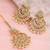 Aheli traditional jewellery kundan pearl studded maang tikka & earring set for women