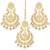 Aheli traditional jewellery kundan pearl studded maang tikka & earring set for women