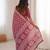 Wine bloue piece with cotton printed saree