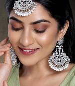 Aheli bridal kundan earring maang tikka set traditional jewellery for women