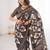 Brown bloue piece with cotton printed saree
