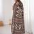 Brown bloue piece with cotton printed saree