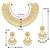 Aheli mint kundan choker necklace earrings with maang tikka jewellery set