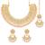 Aheli pink kundan choker necklace earrings with maang tikka jewellery set