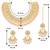 Aheli pink kundan choker necklace earrings with maang tikka jewellery set