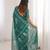 Green bloue piece with cotton printed saree