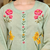 Women’s pista green kurta pant set with floral print & dupatta
