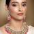 Aheli rani pink kundan choker necklace earrings with maang tikka jewellery set