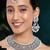Aheli white kundan choker necklace earrings with maang tikka jewellery set