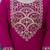 Stylish rani pink embroidered kurta set with soft floral dupatta