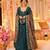 Designer dark green anarkali suit set with dupatta – party wear