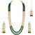 Aheli kundan faux bead layered long necklace earring mang tikka traditional jewellery set