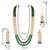 Aheli kundan faux bead layered long necklace earring mang tikka traditional jewellery set