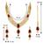 Aheli maroon traditional kundan long necklace with earring maang tikka jewellery set