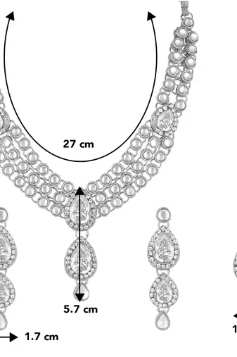 Aheli traditional kundan long necklace with earring maang tikka jewellery set