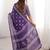 Purple bloue piece with cotton printed saree