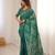 Green bloue piece with cotton printed saree