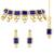Aheli kundan blue crystal necklace earring maang tikka traditional jewellery set