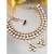 Aheli indian ethnic kundan white pearl traditional necklace jewellery set with earrings