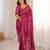 Pink bloue piece with cotton printed saree