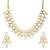 Aheli indian ethnic kundan white pearl traditional necklace jewellery set with earrings