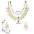 Aheli indian ethnic kundan white pearl traditional necklace jewellery set with earrings