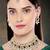 Aheli ethnic indian traditional jewellery kundan pearl maroon floral necklace earring mang tikka set