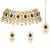 Aheli ethnic indian traditional jewellery kundan pearl maroon floral necklace earring mang tikka set