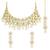 Aheli flower kundan pearl necklace with maang tikka earring traditional jewellery set