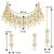 Aheli flower kundan pearl necklace with maang tikka earring traditional jewellery set