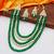 Aheli kundan brass alloy pearl long necklace with earring indian traditional jewellery set