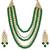 Aheli kundan brass alloy pearl long necklace with earring indian traditional jewellery set