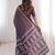 Brown bloue piece with cotton printed saree