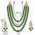 Aheli kundan brass alloy pearl long necklace with earring indian traditional jewellery set