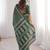 Green bloue piece with cotton printed saree