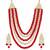 Aheli kundan pearl long necklace with earring indian traditional jewellery set