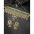 Aheli green meenakari beads studded bridal choker necklace earring jewellery set