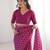Pink bloue piece with cotton printed saree