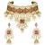 Aheli red meenakari bridal choker necklace dangler earring jewellery set