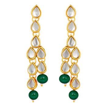 Aheli green traditional jewellery kundan pearl layered necklace earring maang tika set   fancy 3