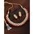 Aheli maroon ethnic kundan pearl bridal traditional choker necklace jewellery set with earrings