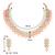 Aheli peach ethnic kundan pearl fancy bridal traditional choker necklace jewellery set with earrings