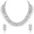 Aheli indian ethnic kundan pearl fancy bridal traditional choker necklace jewellery set with earrings